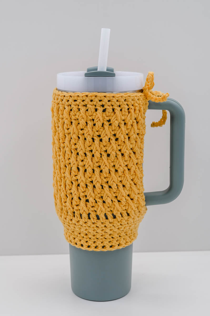 Textured Crochet Stanley Cup Cozy Pattern