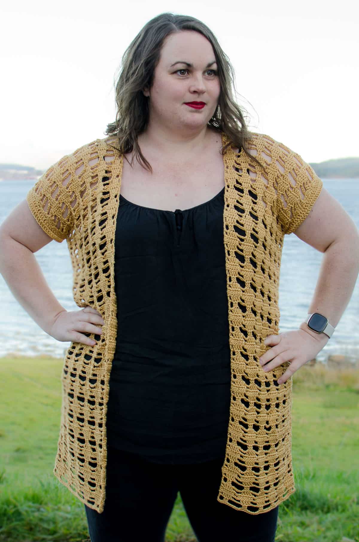 Hexagon Lace Cardigan