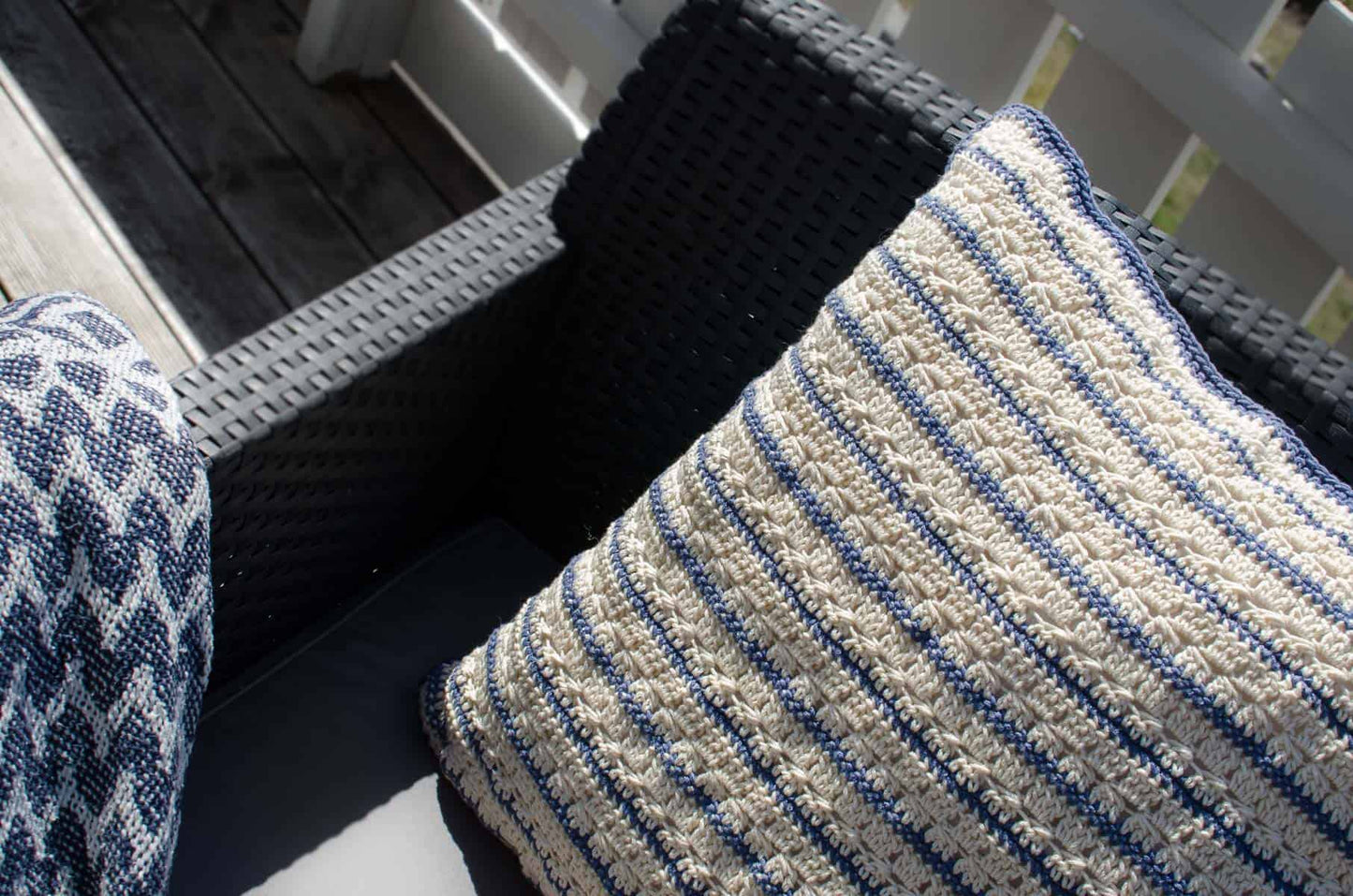 Waves and Stripes Crochet Pillow Crochet Pattern