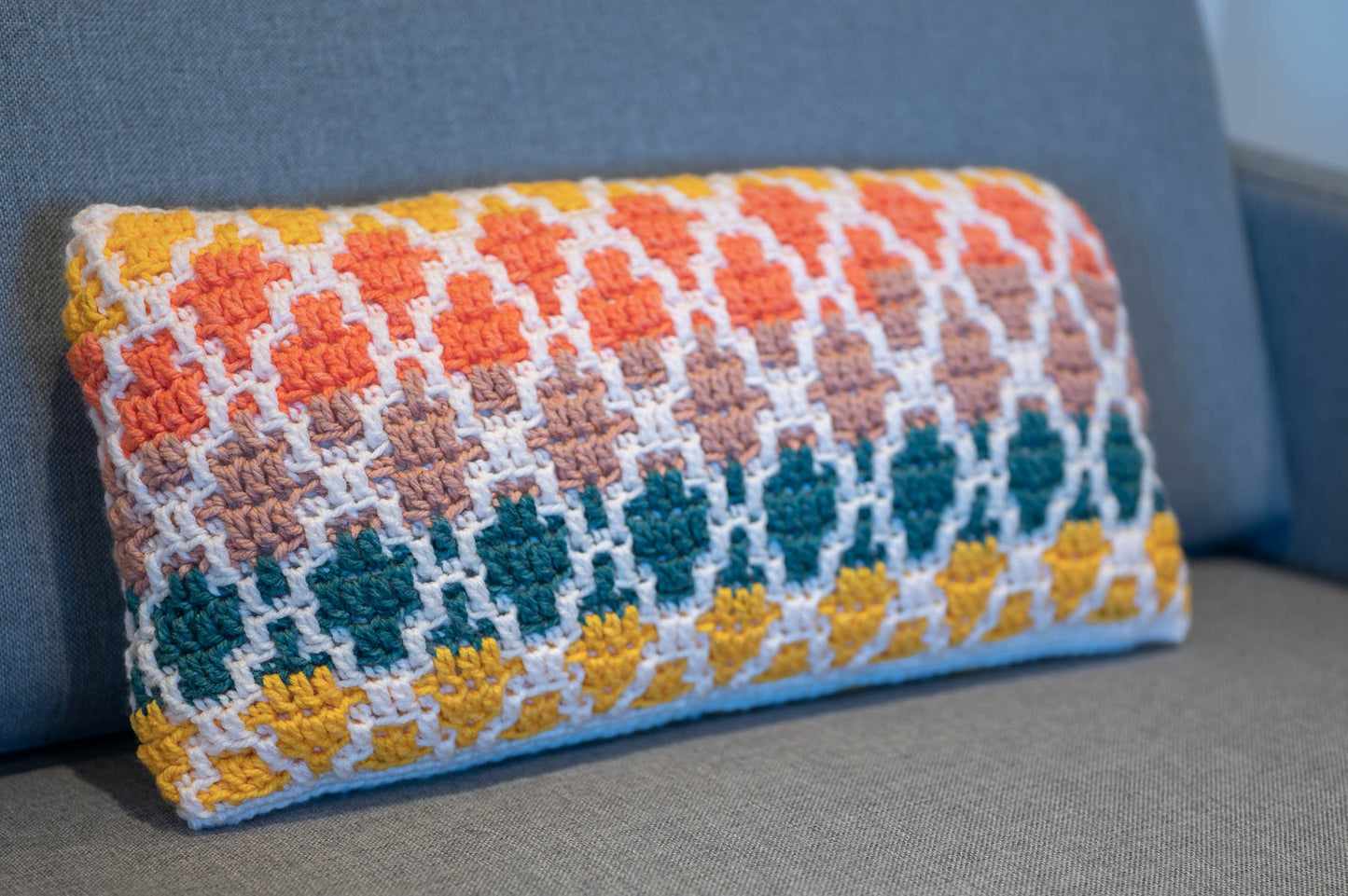 Mosaic Pillow Cover Crochet Pattern