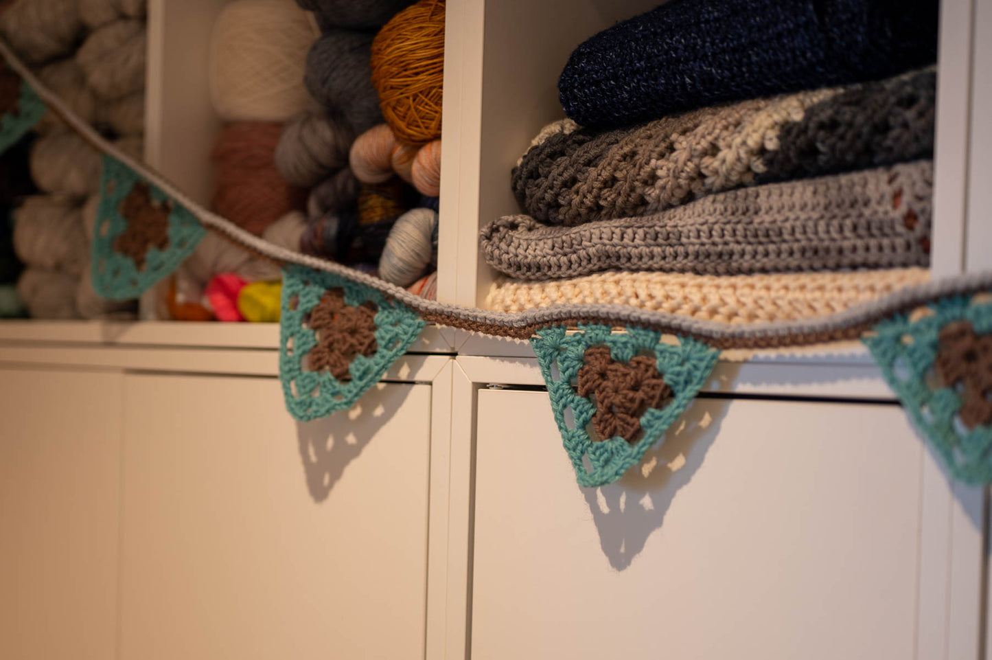 Triangle Granny Square Garland Crochet Pattern