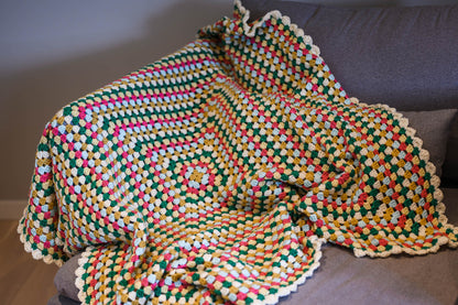 Continuous Granny Square Crochet Blanket Pattern