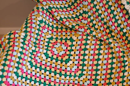 Continuous Granny Square Crochet Blanket Pattern