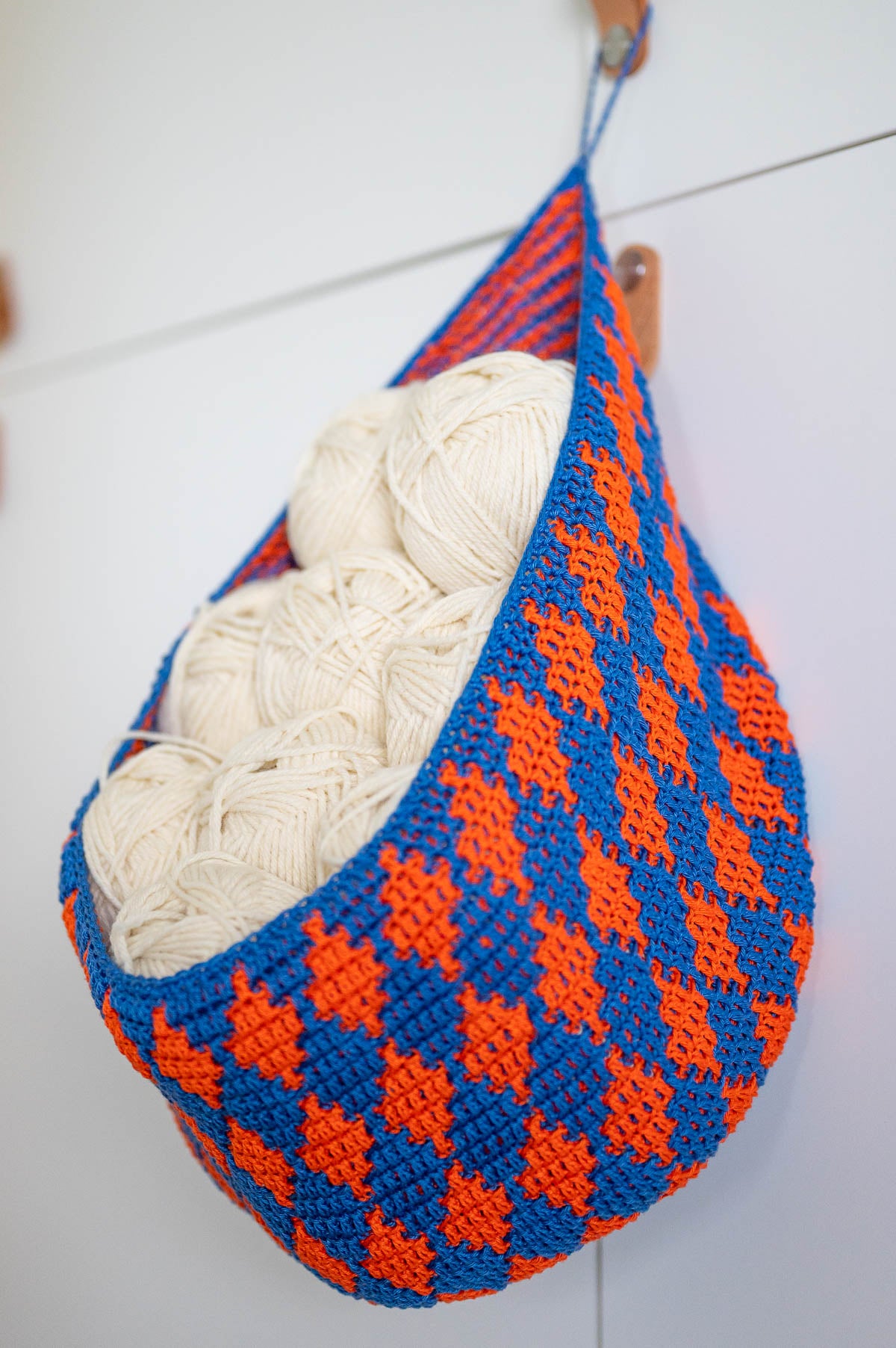 Hanging Mosaic Crochet Basket Pattern