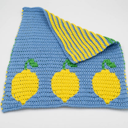 Lemon Mosaic Crochet Dish Towel Pattern