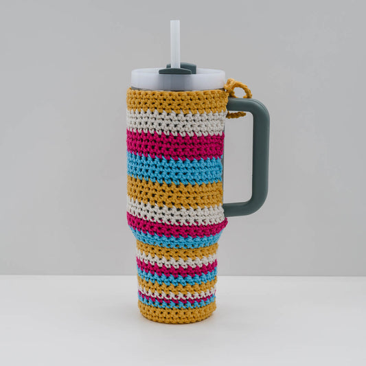 Striped Crochet Stanley Cup Cover Pattern