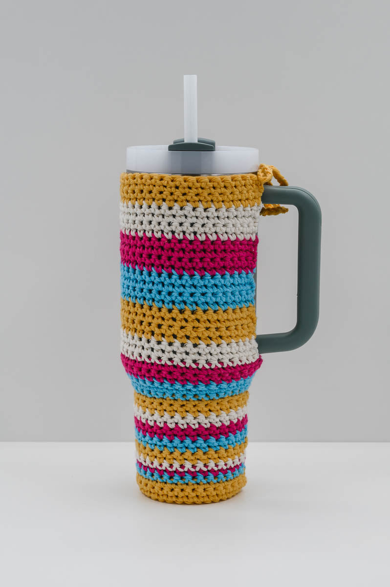 Striped Crochet Stanley Cup Cover Pattern