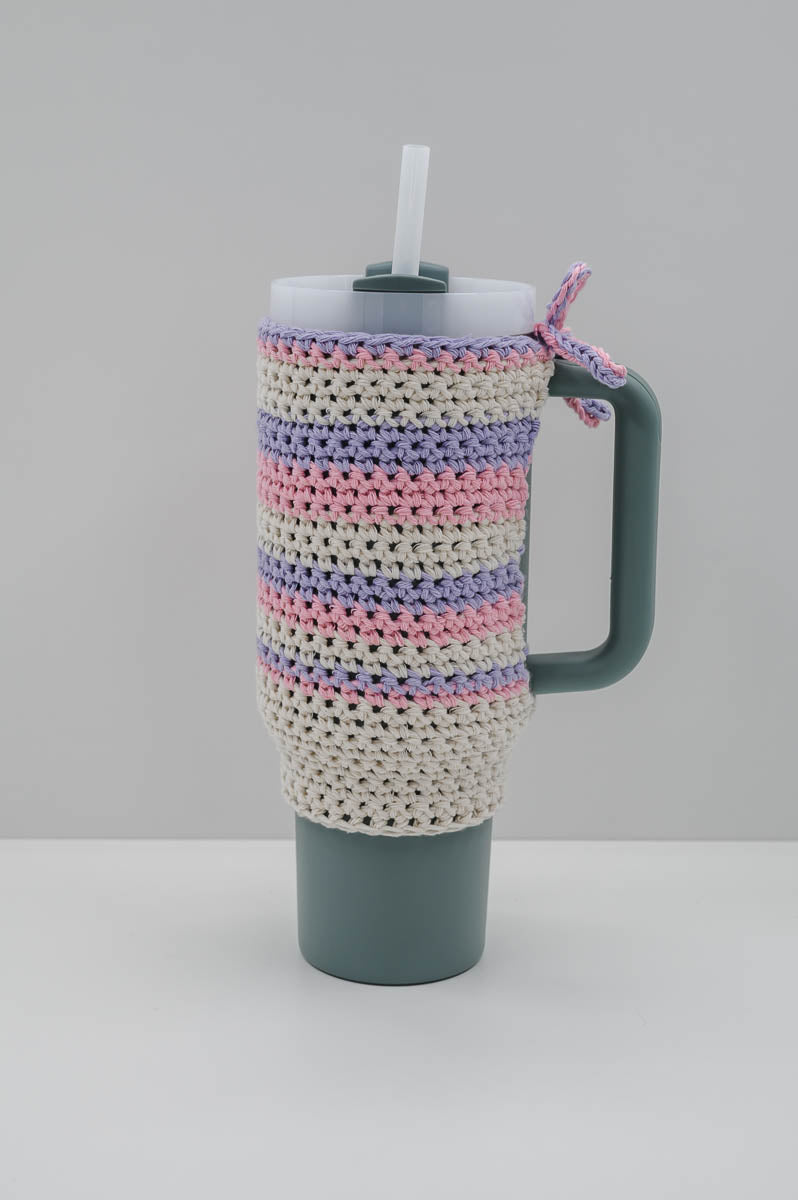 Striped Crochet Stanley Quencher Cozy Pattern – Joy of Motion Crochet