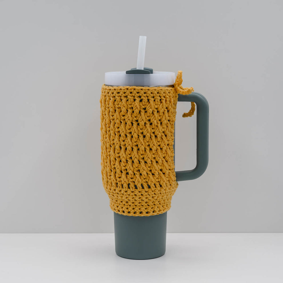 Textured Crochet Stanley Cup Cozy Pattern Joy of Motion Crochet