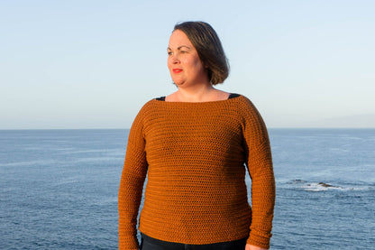 Boat Neck Sweater Crochet Pattern