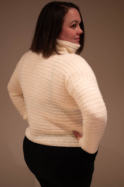 Cowl Neck Sweater Crochet Pattern