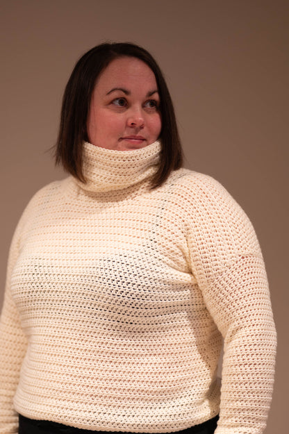 Cowl Neck Sweater Crochet Pattern