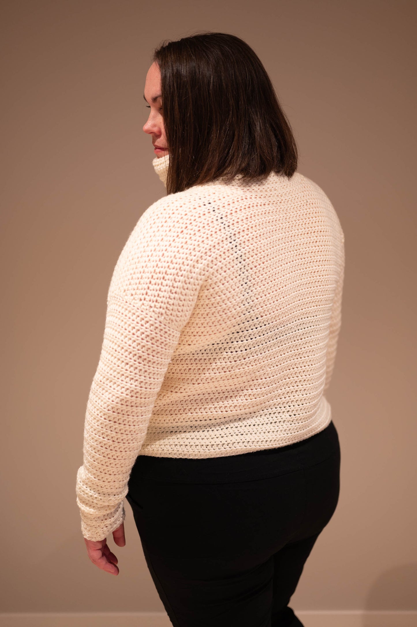 Cowl Neck Sweater Crochet Pattern