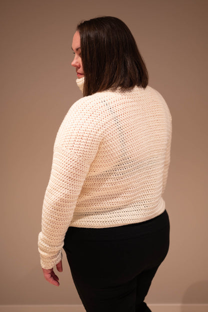 Cowl Neck Sweater Crochet Pattern