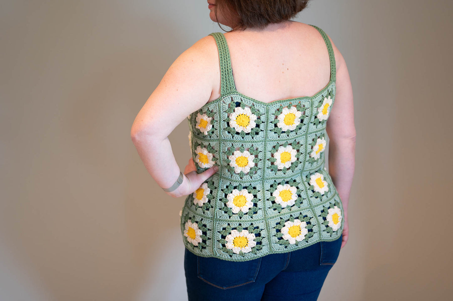 Granny Square Tank Top Crochet Pattern