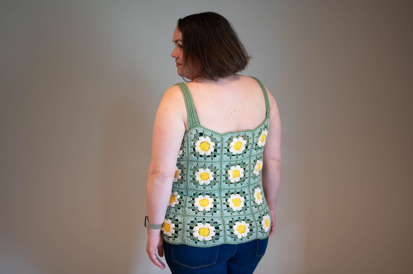 Granny Square Tank Top Crochet Pattern
