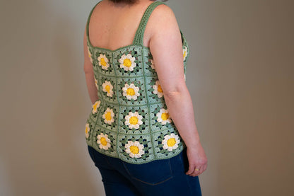 Granny Square Tank Top Crochet Pattern