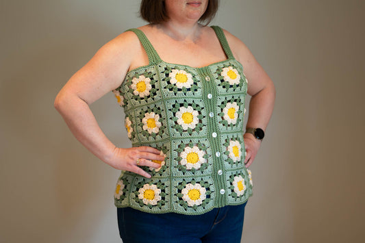 Granny Square Tank Top Crochet Pattern