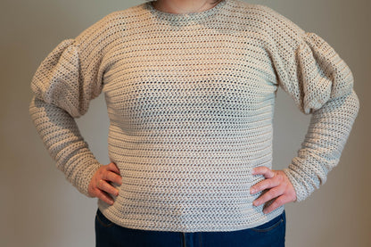 Puff Sleeve Sweater Crochet Pattern