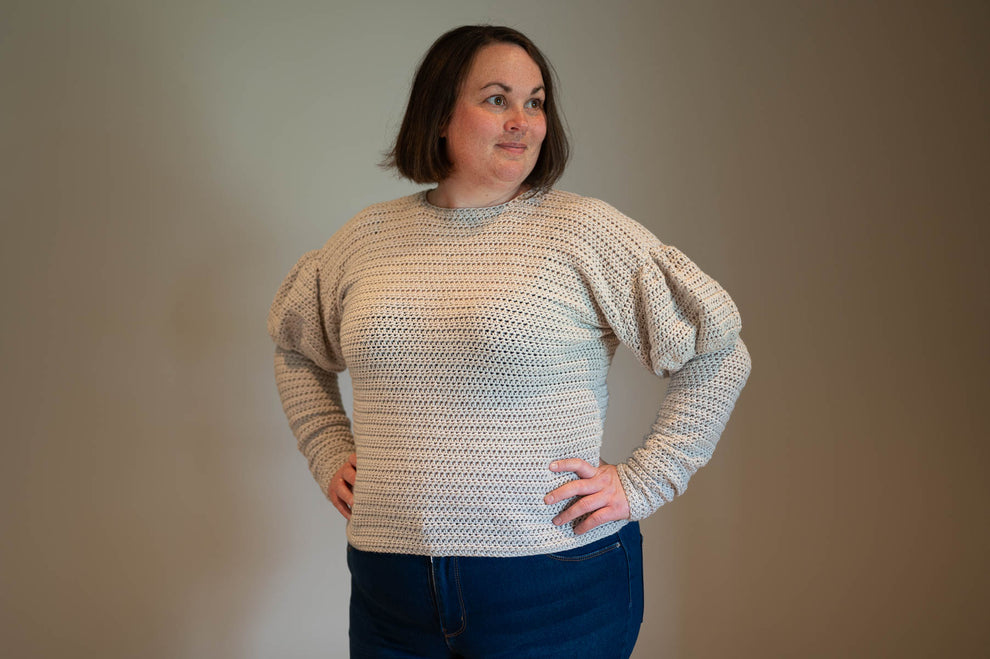 Puff Sleeve Sweater Crochet Pattern – Joy of Motion Crochet