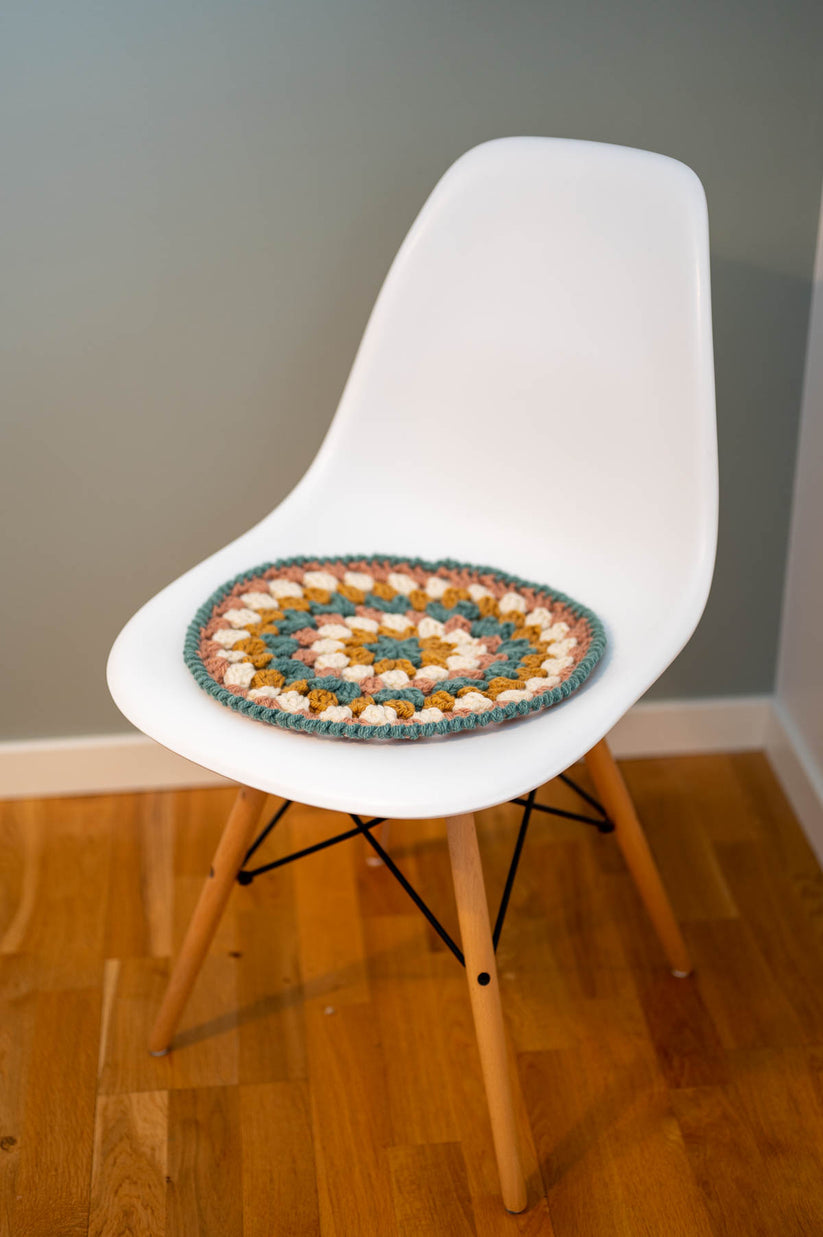 Granny Circle Crochet Chair Pad Pattern Joy of Motion Crochet