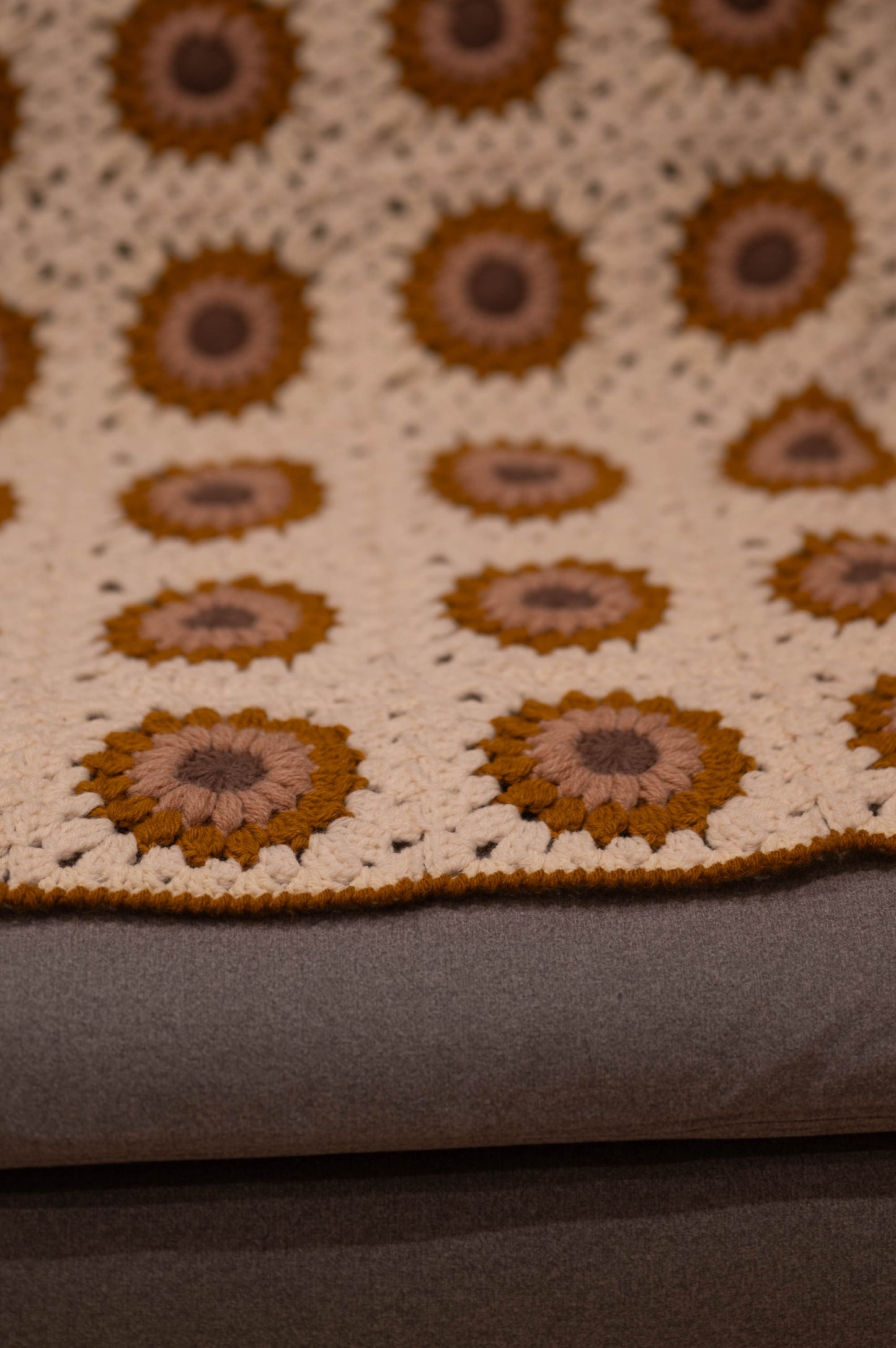 Crochet Sunburst Granny Square Blanket