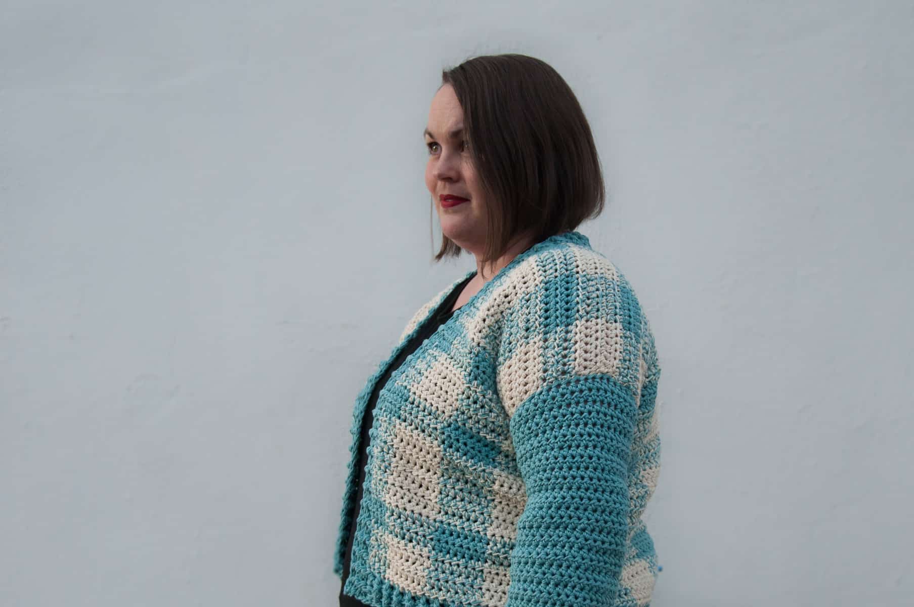 Buffalo Check Cardigan Crochet Pattern