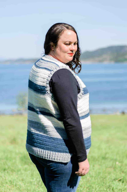 Striped Sweater Vest Crochet Pattern