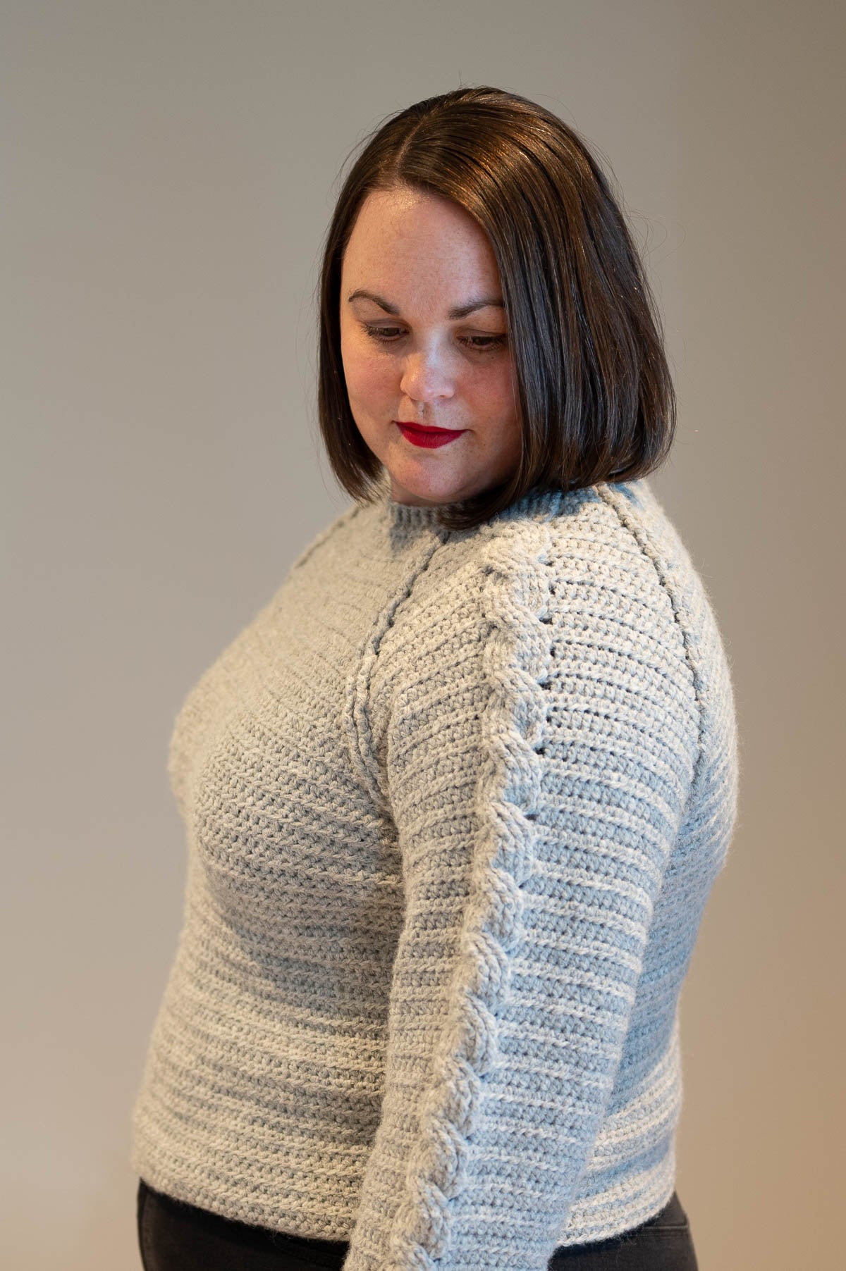 Cable Raglan Sweater Crochet Pattern