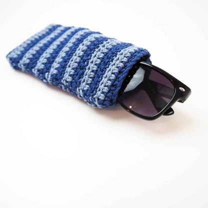 crochet striped sunglasses pouch