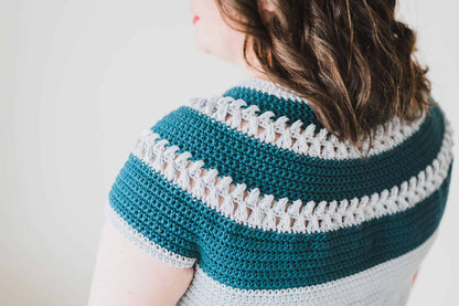 Top Down Crochet Tee with Braid Details - Crochet Pattern