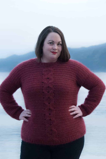 crochet everyday cable sweater - free crochet pattern