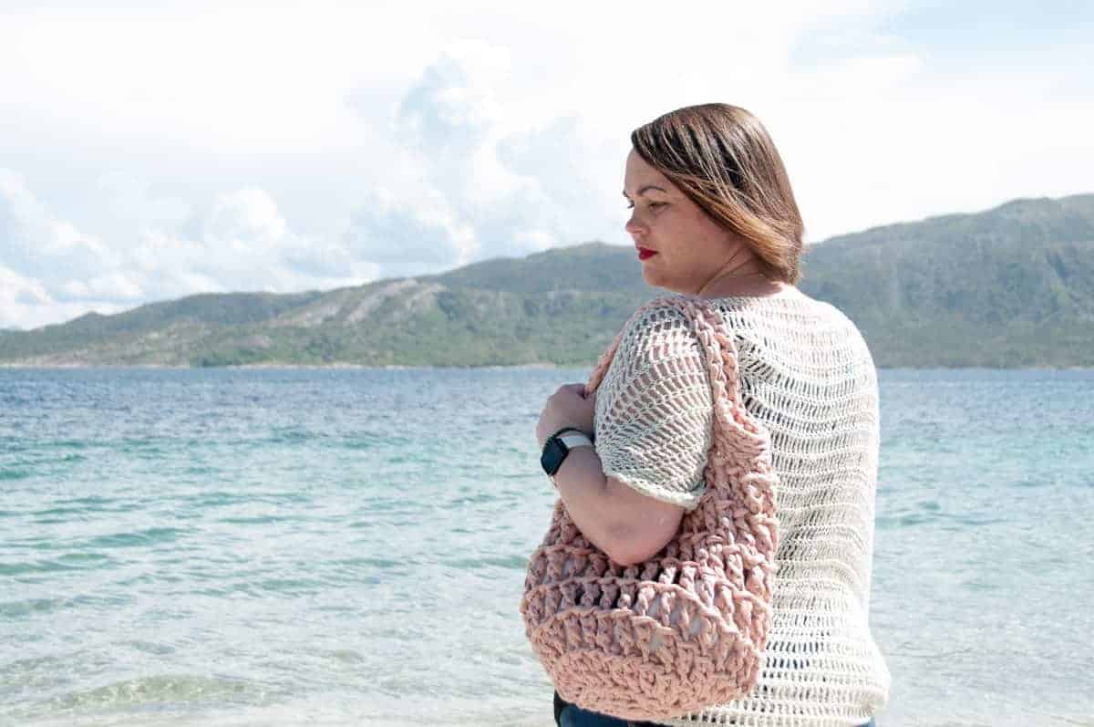 litus beach bag crochet pattern design
