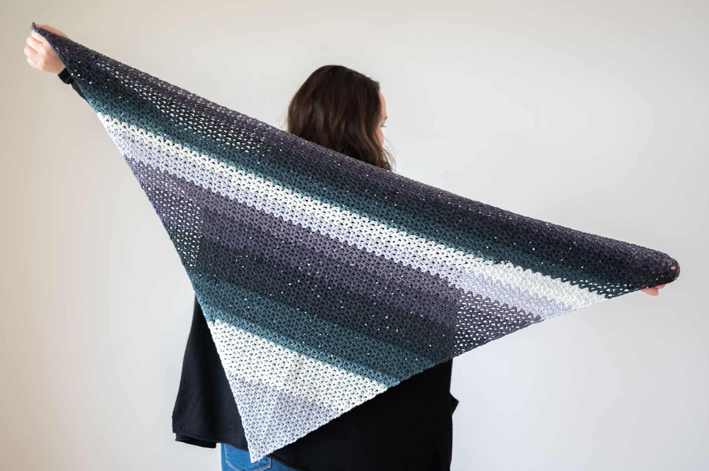 Easy Lace Triangle Shawl Crochet Pattern