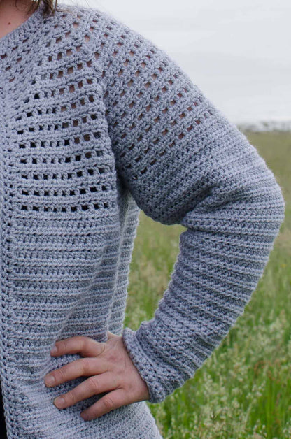 Simple Top Down Raglan Cardigan Crochet Pattern