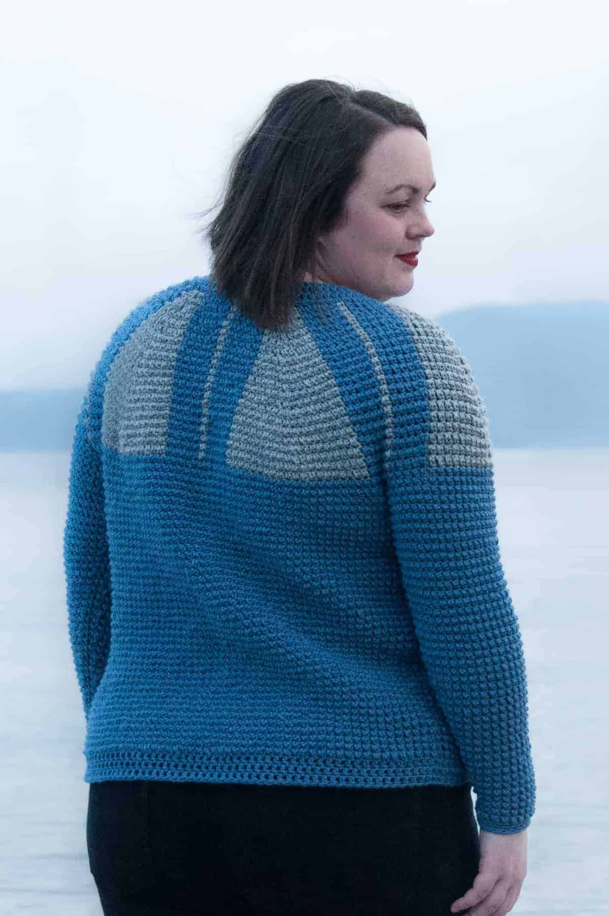top down nordic sweater - free crochet pattern